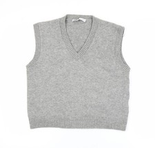 Zara Women Grey V-Neck Wool