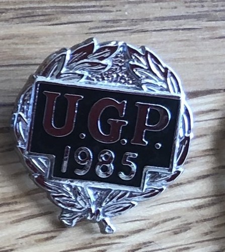 Ulster grand prix 1985 badge - grand,