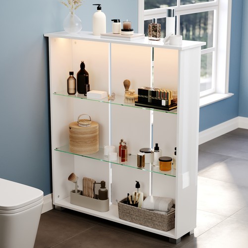 Glass display storage - display, white