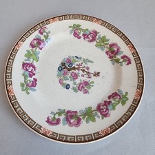 Alfred Meakin England Vintage Floral Plate – Pink Roses Pattern, Crazed...