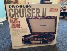 Crosley Cruiser II Portable Turntable Record Player CR8005C-TR, Boxed Unused