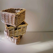 3 WICKER Storage  Baskets