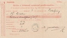 SWEDEN: Postal form, Receipt