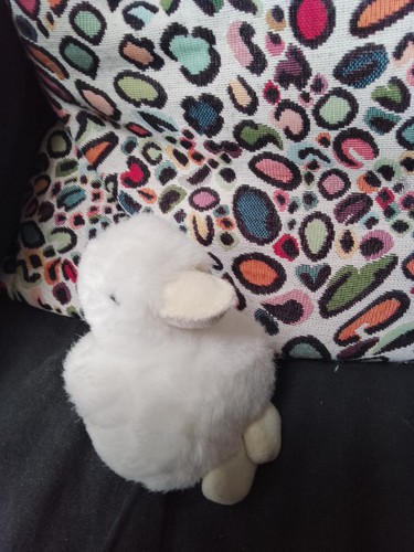 Small soft plush white duck - small,