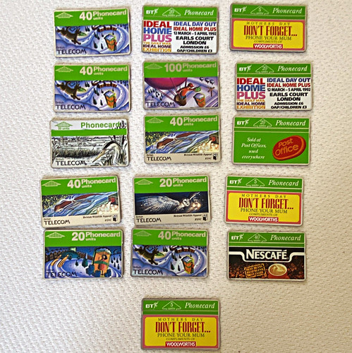 Collectable phone cards lot - bt,