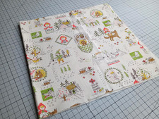 WILD WOLF Red Riding Hood - Kokka cotton twill FQ cream, Rough Sketch range