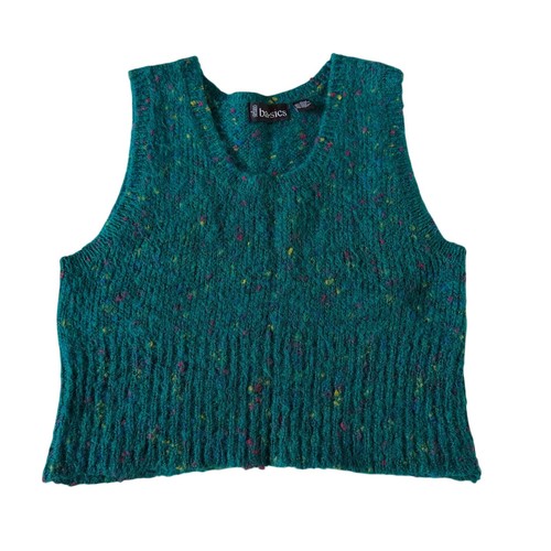 Vtg y2k 2000s teal mohair - vtg,
