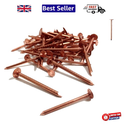 Versatile copper clout nails - copper,