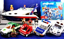 Various PLAYMOBIL LUXURY YACHT FIRE POLICE RANGER 007 SPY CARS & Figures Mix Lot