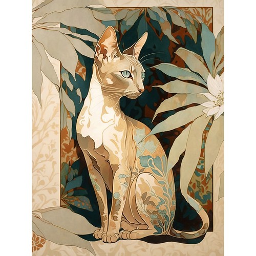 Oriental shorthair cat modern - cat,