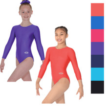 Gymnastics Leotard The Zone Long Sleeve Rhapsody Girls Dance Nylon Lycra 102RHA