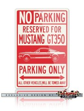 Ford Mustang GT350 1965 Reserved Parking Only Sign - Size 12x18 or 8x12 Aluminum