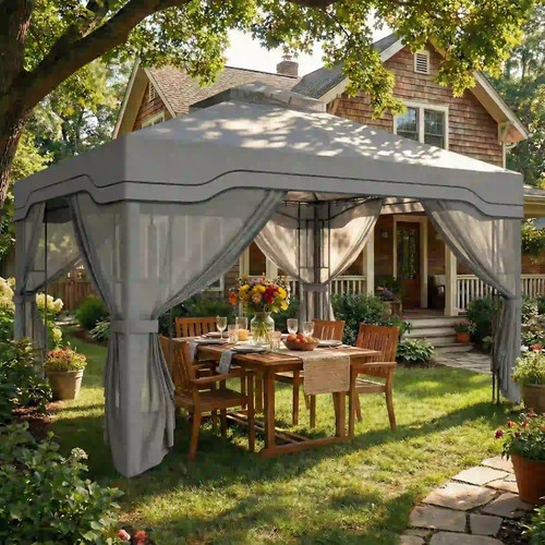 3x3 garden gazebo - garden, post