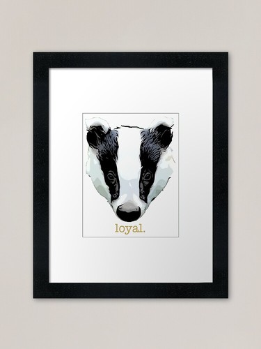Loyal badger framed - badger, art