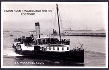 PLAIN BACK RP POSTCARD SIZE COSENS PADDLE STEAMER PS MELCOMBE REGIS WEYMOUTH BAY
