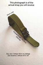 20mm Army Green Nylon Watch Strap