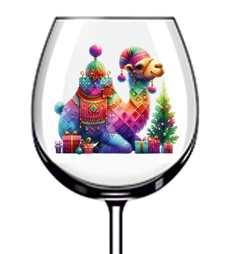 12x colourful christmas camel - christmas,