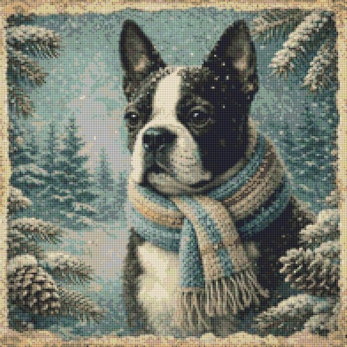 Boston terrier puppy dog - terrier,