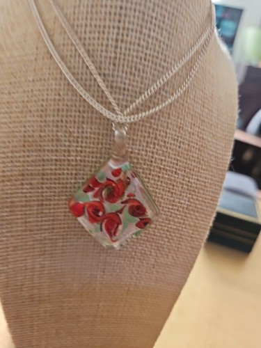 Murano style glass pendant - murano,