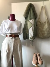 ZARA Blush Nude Pink Nubuck Suede Ankle Boots Faux Fur Lining UK 4 37 £59.99