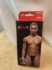 Envy Microfiber G-String Black S/M European STYLING