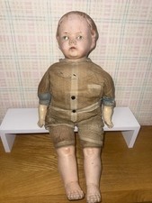 Antique papermache doll head - antique,