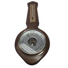 SB Shortland Wooden Barometer & Thermometer Wall Hanging Weather Station Ideal