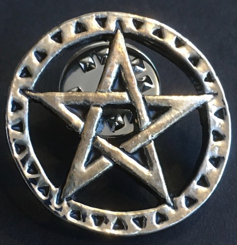 Pentagram metal pin badge - metal,
