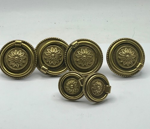 Vintage brass pull handles - 6,