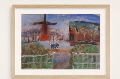 Windmill pasture landscape - pasture,
