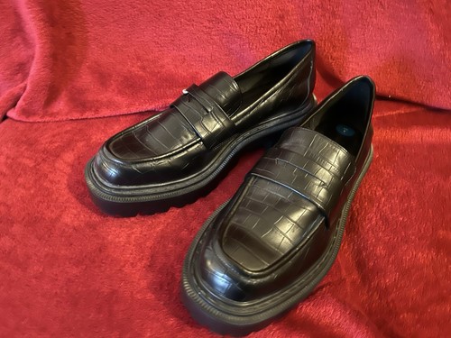 Ladies chunky black flat - black, shoes