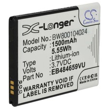 Battery for Samsung Ancora Conquer 4G SPH-D600 Exhibit SGH-T759 1500mAh