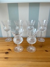 Set of 6 Vintage EDINBURGH CRYSTAL THISTLE Cut Glasses Medium & Large