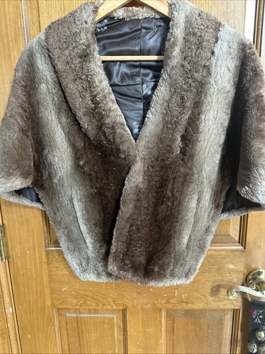 Vintage shearling mouton stole - mouton,