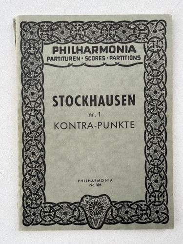 Sheet music stockhausen - music., stockhausen.