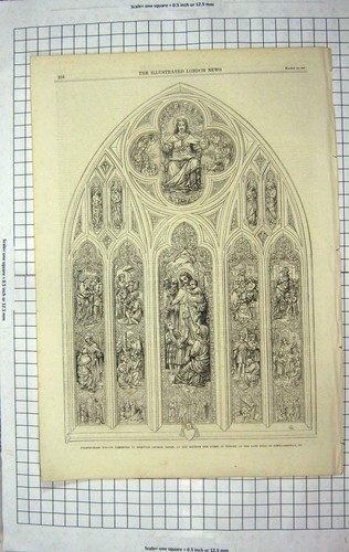Old antique print - antique, 1867