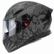 VIPER RS-V95 FULL FACE ACU GOLD DUAL VISOR MOTORCYCLE MOTORBIKE HELMET SKULL