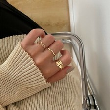 Ring Set Boho Rings Gold