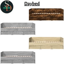 Modern Daybed with 3 Drawers without Mattress Unit Engineered Wood vidaXL