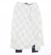 Zara Womens White Cotton Blend