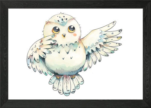 Snowy owl framed wall - framed,