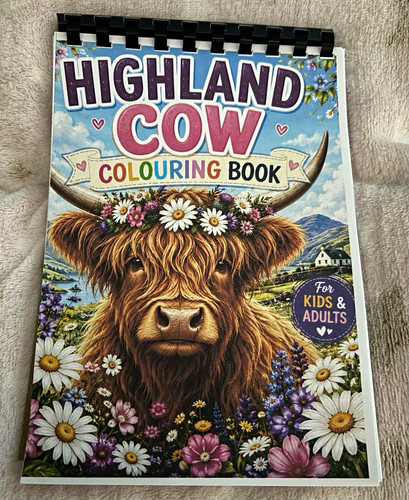 Highland cow colouring book - highland,