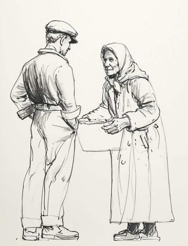 Tg114 older herring woman - herring, –
