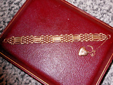 Antique Gold 5 Bar Gate Bracelet-9 Carat Rose Gold (16 grams)
