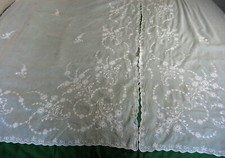 Pair of curtains embroidered