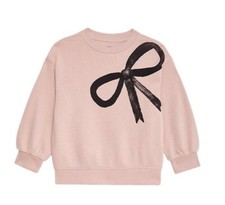 GIRLS COTTON RICH BOW SWEATSHIRT NEW AGE 6-7 YEARS (REF R)