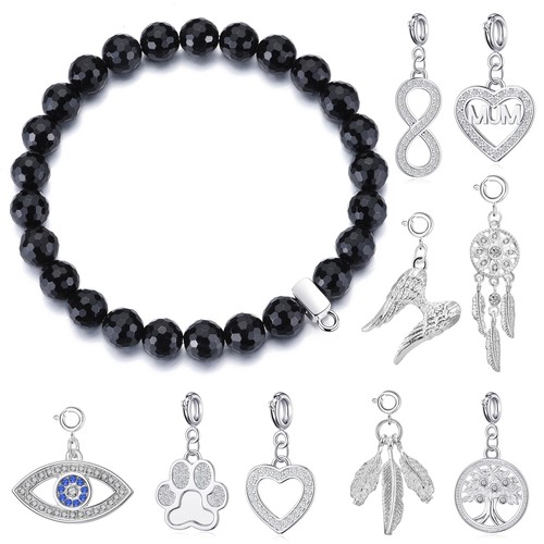 Faceted black onyx - onyx, gemstone
