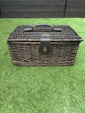 M&S Dark Brown Wicker Hamper Picnic Basket 39 X 30 X 19cm Marks & Spencer