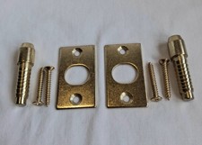 Hinge Door Dog Bolts Security Protector Electro Brass Set of 2 Strong Steel Pins