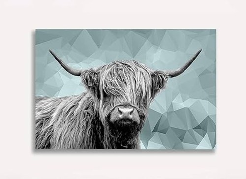 Highland cow duck - highland, blue